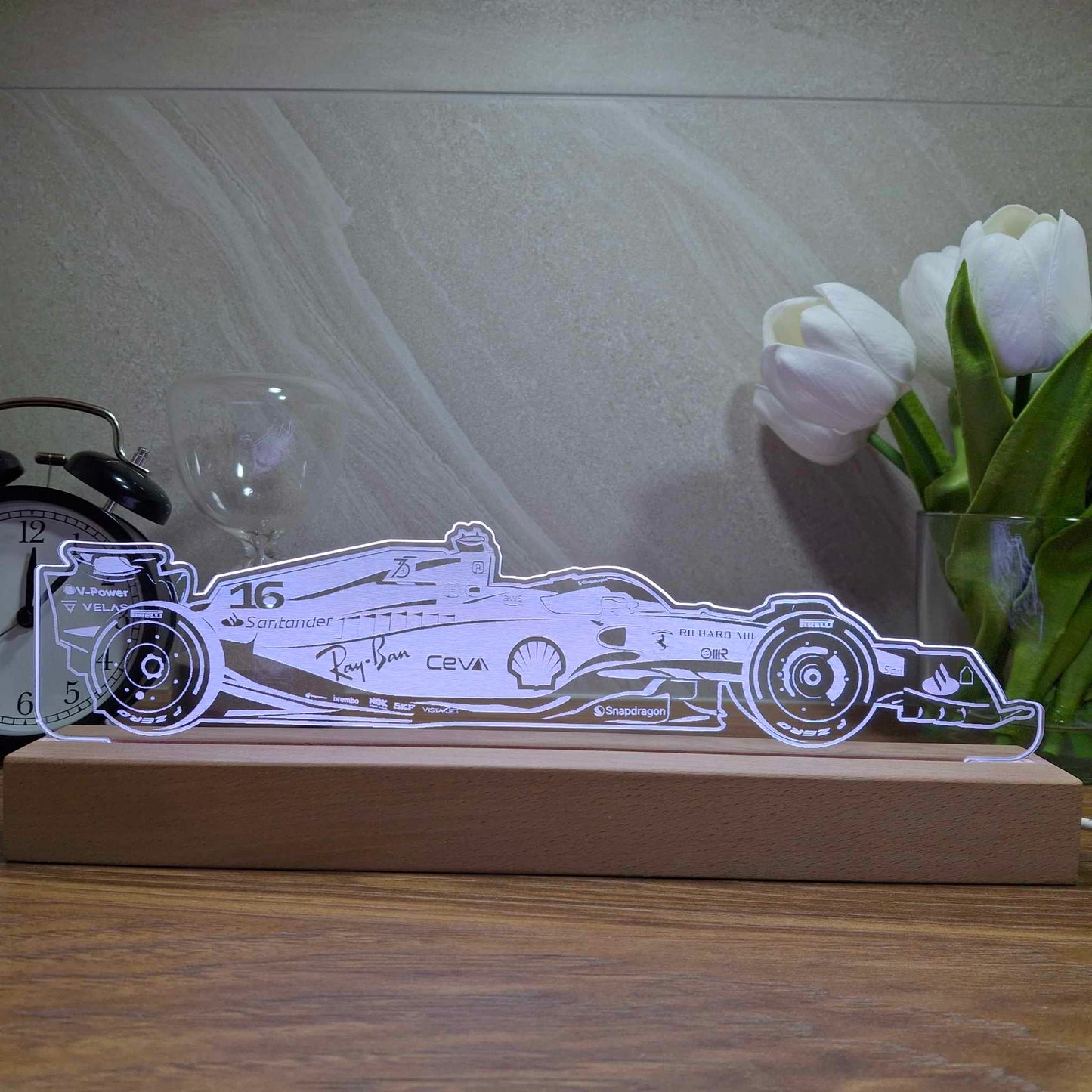 Charles Leclerc Ferrari LED-lamp Nachtlampje