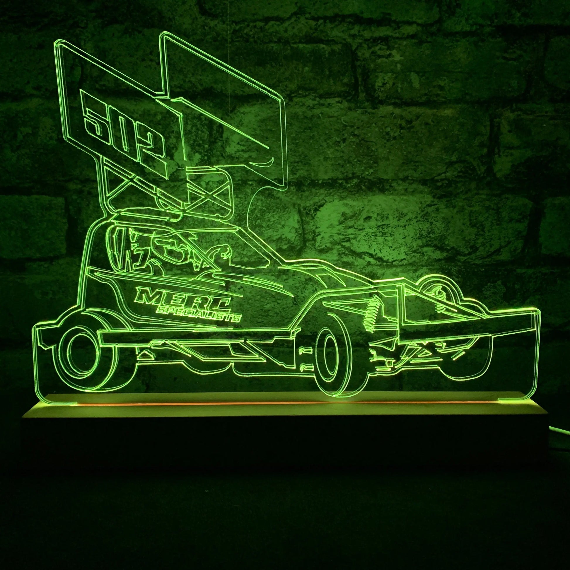 #502 Ricky Wilson Brisca F1 Night Light  Night Light Stock Car & Banger Toy Tracks