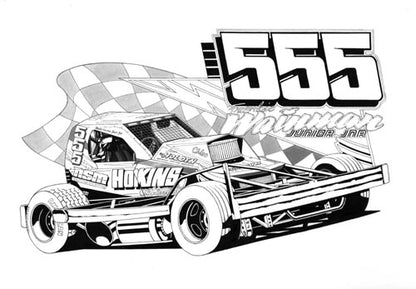 Brisca F1 #555 Frankie Wainman Junior Junior Caricature Print