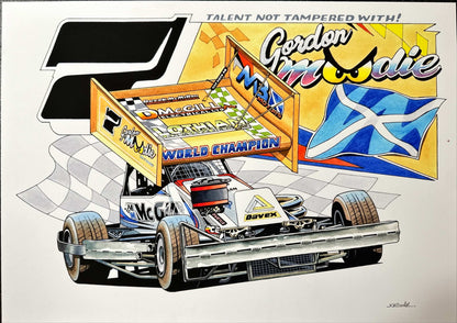 Brisca F1 #7 Gordon Moodie Caricature Print