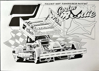 Brisca F1 #7 Gordon Moodie Caricature Print