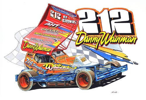 Brisca F1 #212 Danny Wainman Caricature Print