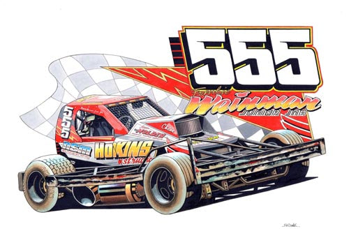 Brisca F1 #555 Frankie Wainman Junior Junior Caricature Print