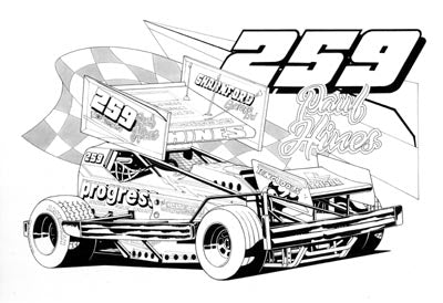 Brisca F1 #259 Paul Hines Caricature Print