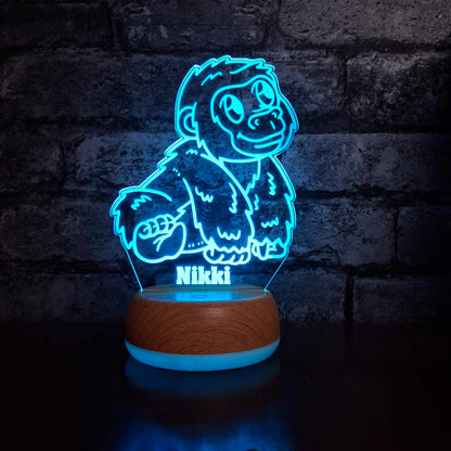 Personalised Baby Gorilla LED Lamp Night Light