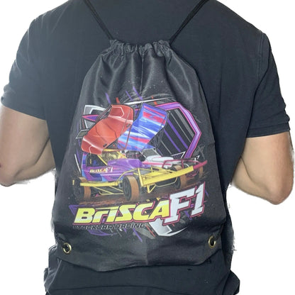 Black Brisca F1 Drawstring Bag - Sports Bag  Bag Stock Car & Banger Toy Tracks