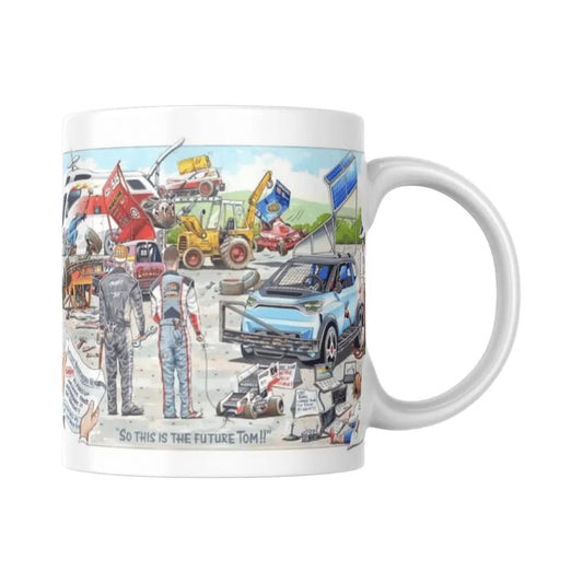 Brisca F1 Cartoon "This is the future Tom" White Mug  Mugs Stock Car & Banger Toy Tracks