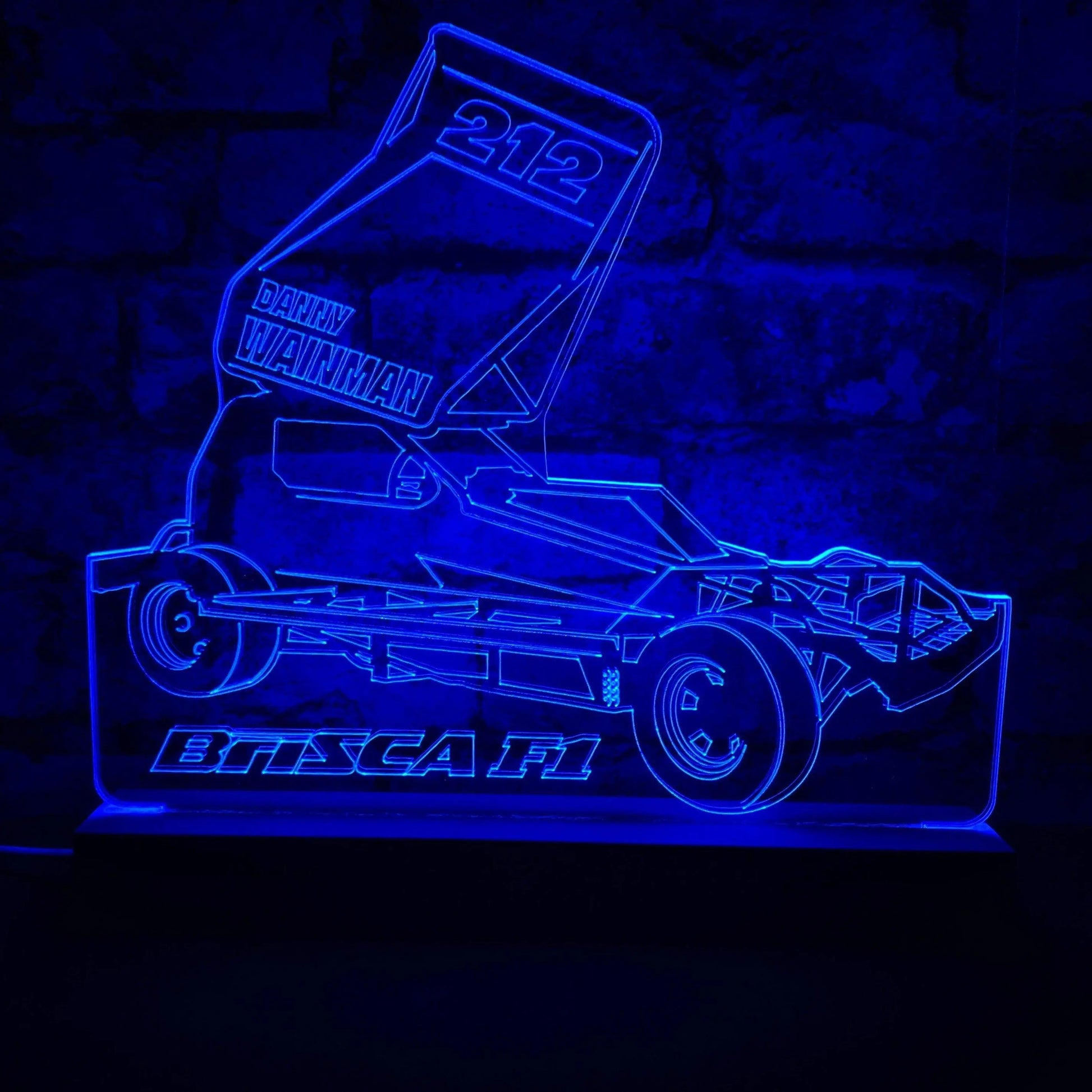 Shale Wing BRISCA F1 NIGHT LIGHT - LARGE WOODEN BASE - Night Light - Stock Car & Banger Toy Tracks