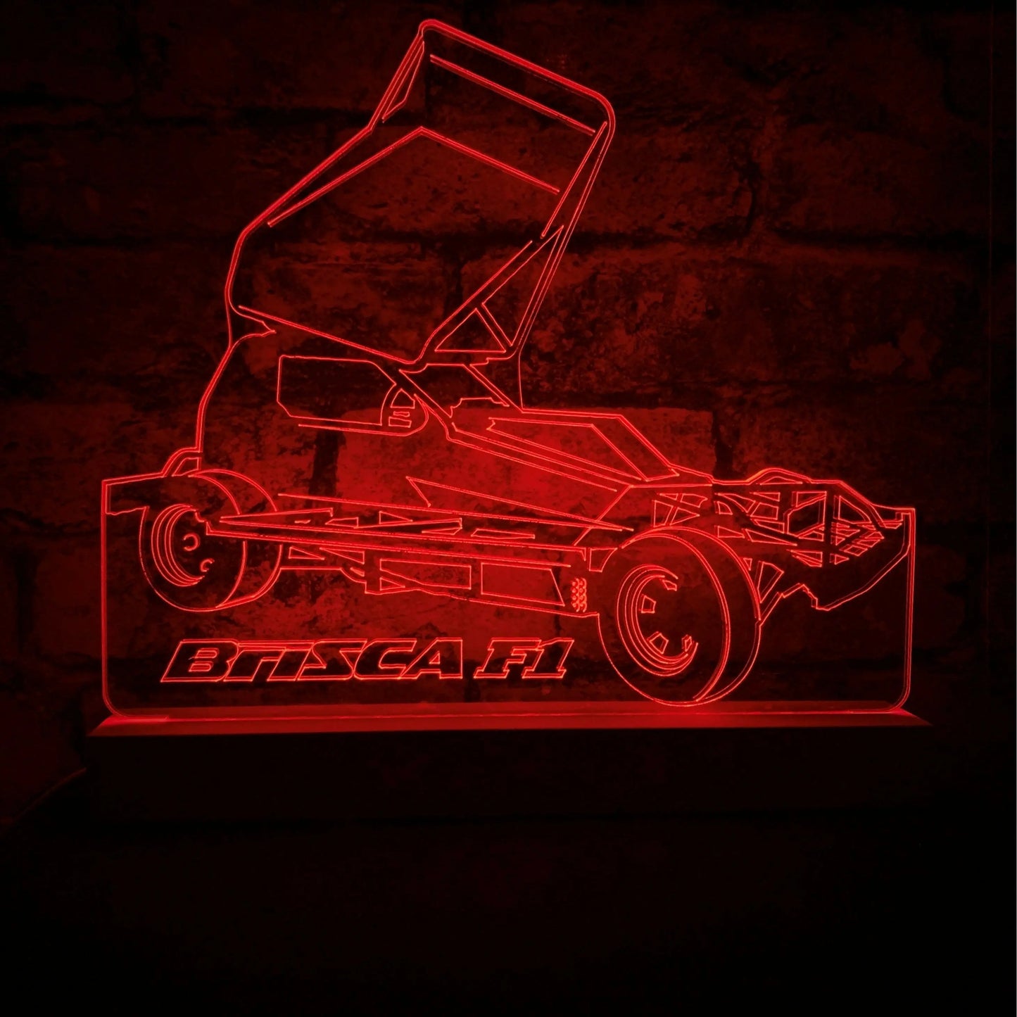 Shale Wing BRISCA F1 NIGHT LIGHT - LARGE WOODEN BASE - Night Light - Stock Car & Banger Toy Tracks