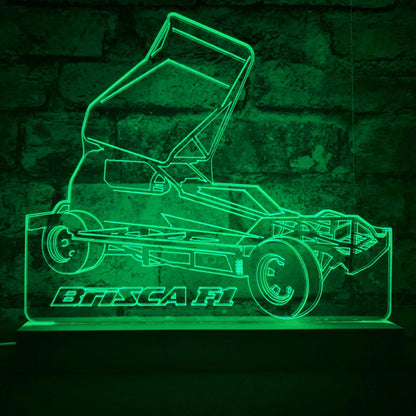 Shale Wing BRISCA F1 NIGHT LIGHT - LARGE WOODEN BASE - Night Light - Stock Car & Banger Toy Tracks