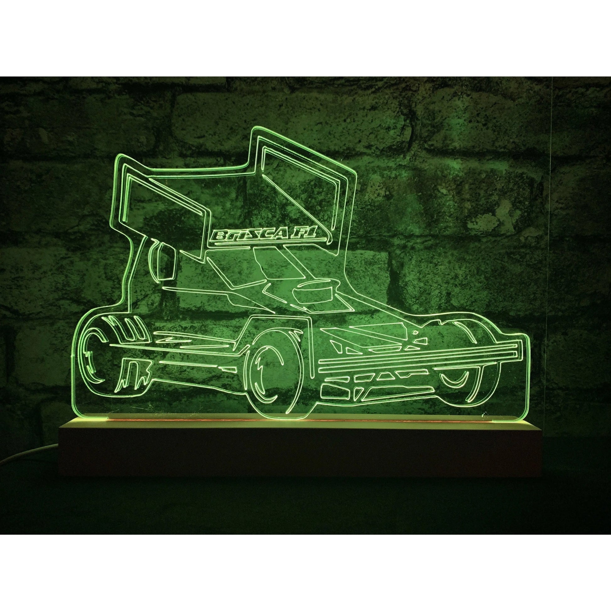 BRISCA F1 NIGHT LIGHT - LARGE WOODEN BASE - Night Light - Stock Car & Banger Toy Tracks