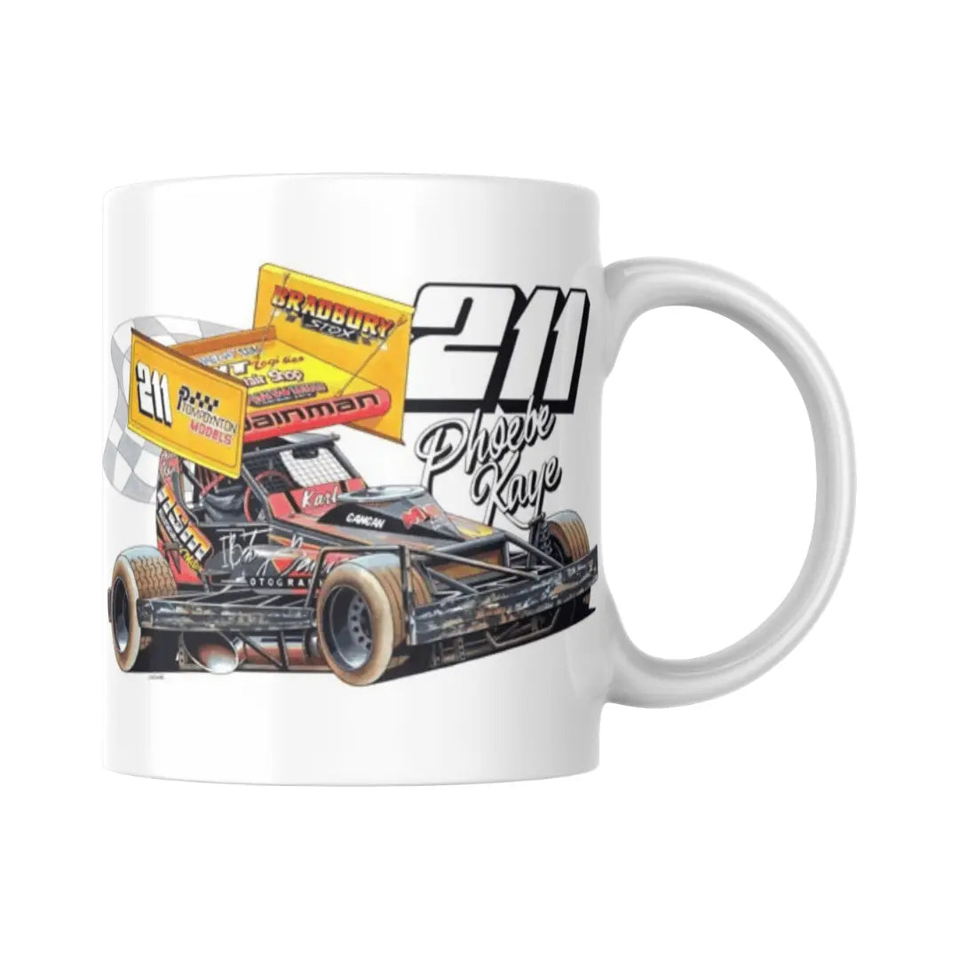 Brisca F1 #211 White Mug  Mugs Stock Car & Banger Toy Tracks