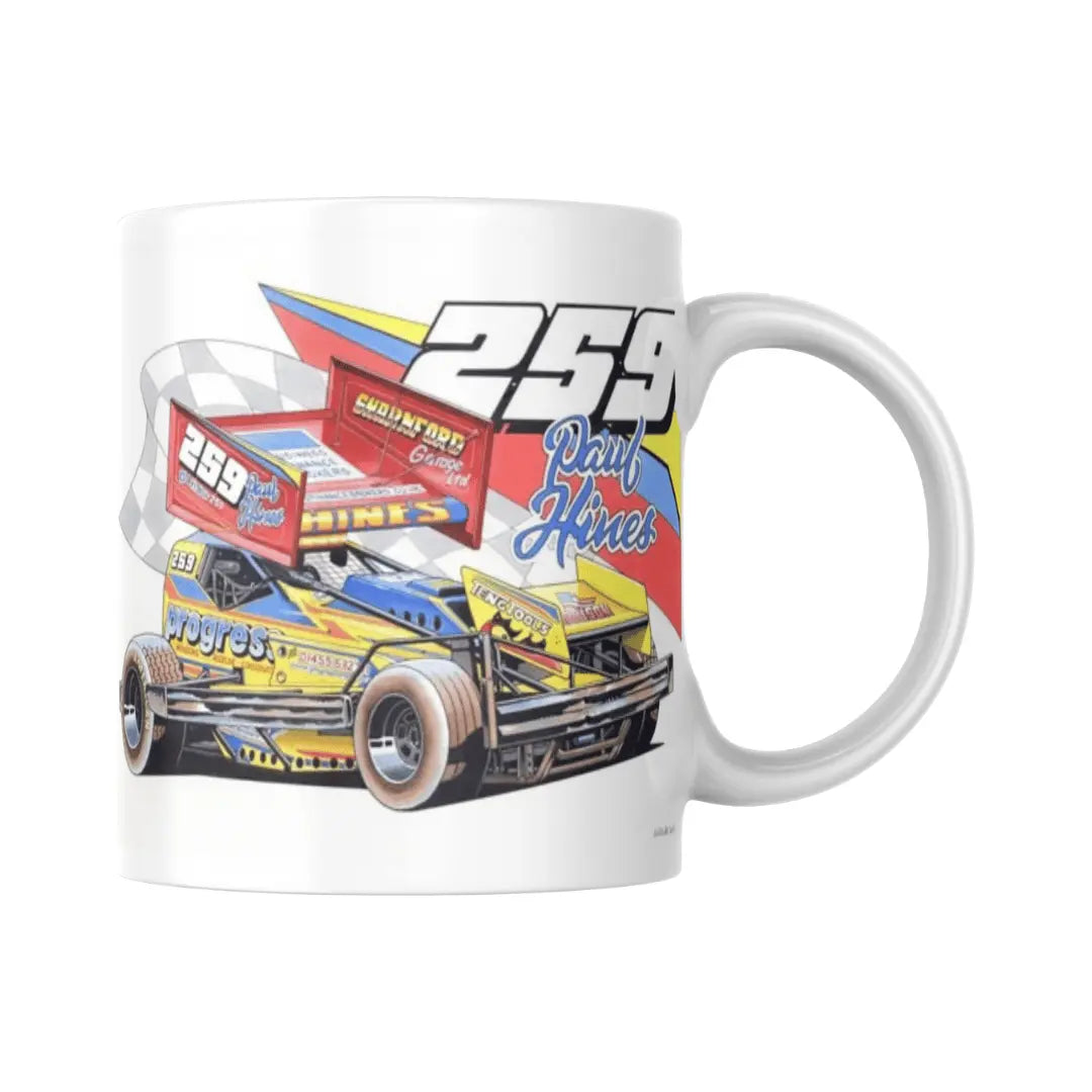 Brisca F1 #259 White Mug  Mugs Stock Car & Banger Toy Tracks