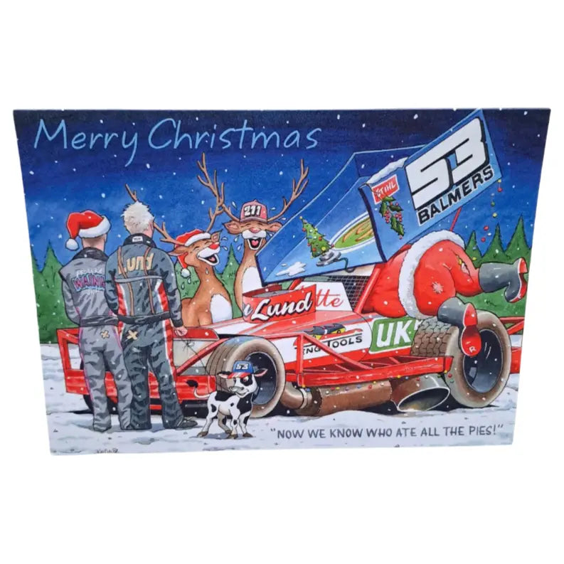 Brisca Formula 1 Christmas Cards Set of 6  Christmas Cards Stock Car & Banger Toy Tracks