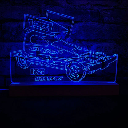 Brisca V8 Hotstox NIGHT LIGHT - LARGE WOODEN BASE - Night Light - Stock Car & Banger Toy Tracks