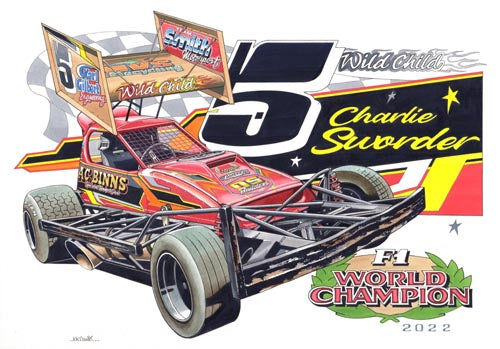 Brisca F1 #5 Charlie Sworder Caricature Print