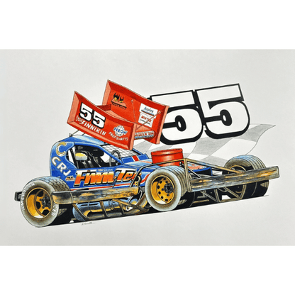 Brisca F1 Sticker #55 Craig Finnikin  Stickers Stock Car & Banger Toy Tracks