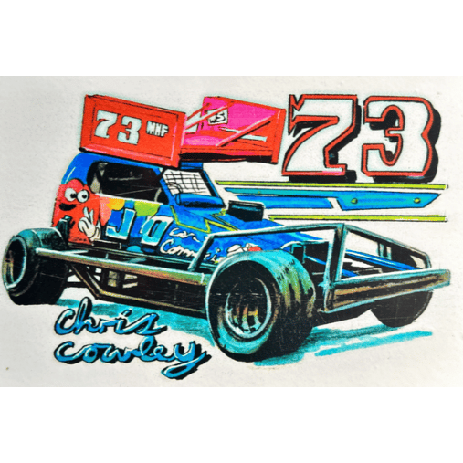 Brisca F1 Sticker #73 Chris Cowley  Stickers Stock Car & Banger Toy Tracks