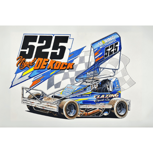 Brisca F1 Sticker #525 Nigel De Kock  Stickers Stock Car & Banger Toy Tracks