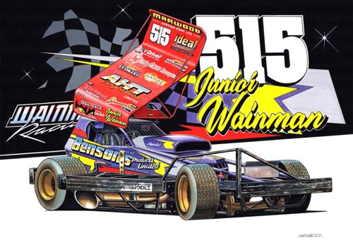 Brisca F1 #515 FWJ Shale Caricature Print