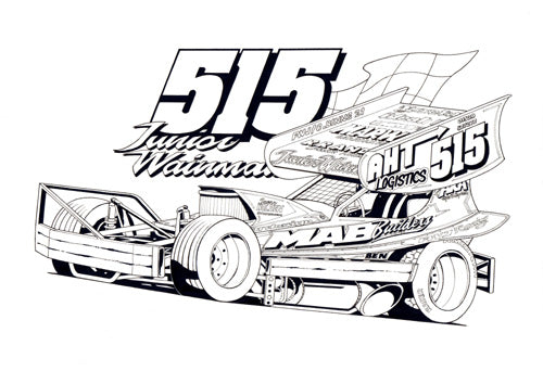 Brisca F1 #515 FWJ Caricature Print