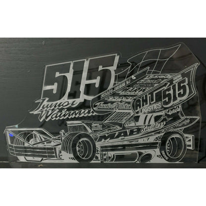 Frankie Wainman Jnr 515 Brisca F1 Night Light - Large Wooden Base - Night Light - Stock Car & Banger Toy Tracks