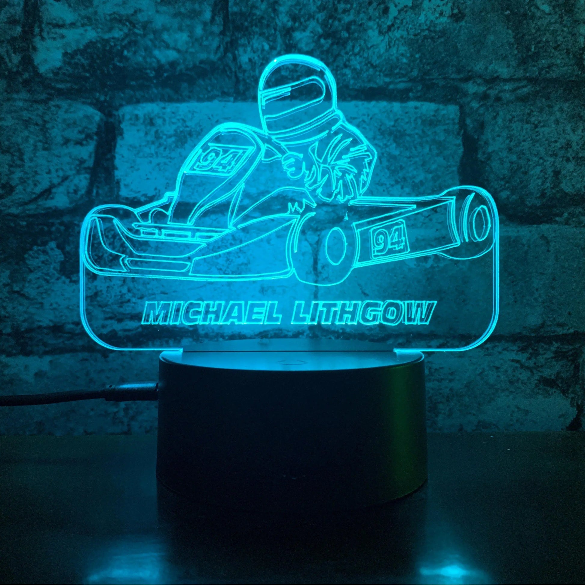 Go Kart LED Night Light  Night Light Stock Car & Banger Toy Tracks