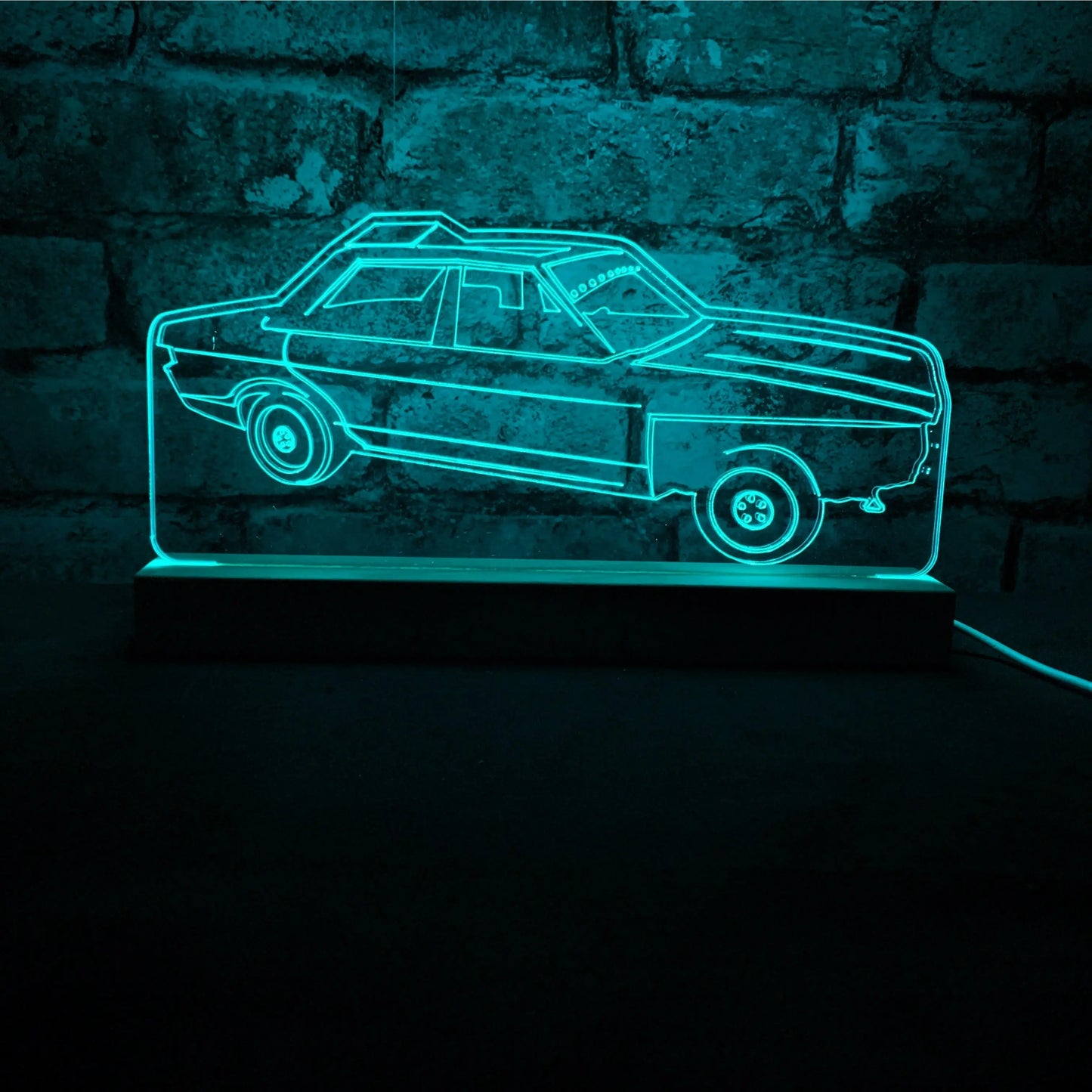 Granada - Banger Night Light - Large Wooden Base - Night Light - Stock Car & Banger Toy Tracks