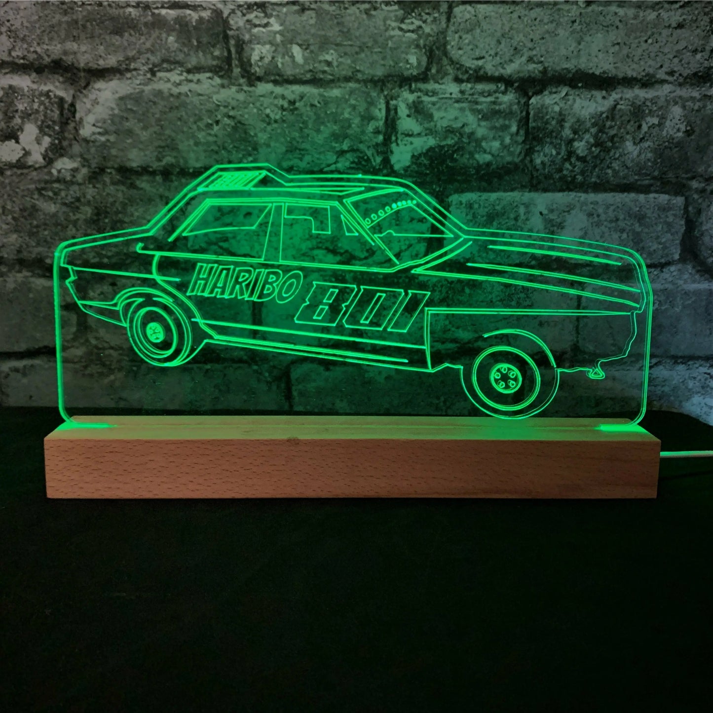 Granada - Banger Night Light - Large Wooden Base - Night Light - Stock Car & Banger Toy Tracks