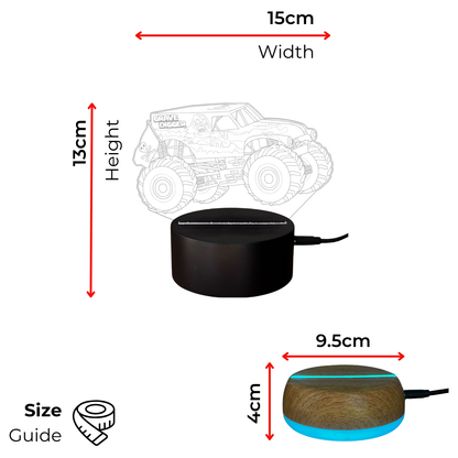 Grave Digger Monster Jam Truck LED Lamp Night Light