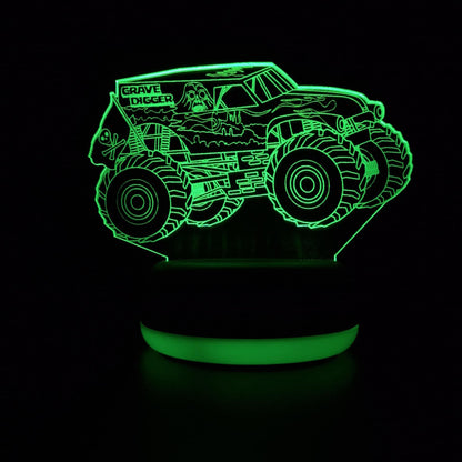Grave Digger Monster Jam Truck LED Lamp Night Light