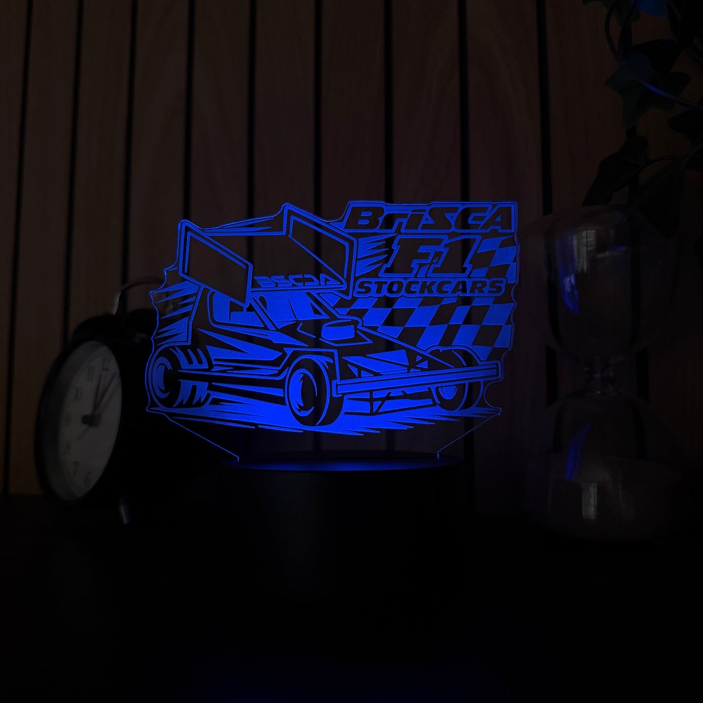 Blue lighted object brsica f1 stockcar gift for stockcar racing fans 