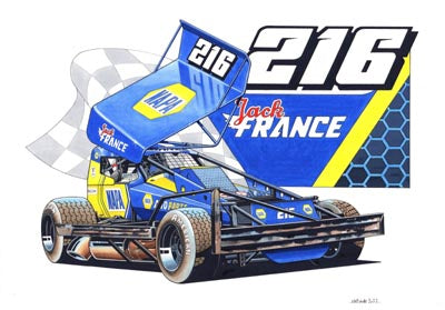 Brisca F1 #216 Jack France Caricature Print