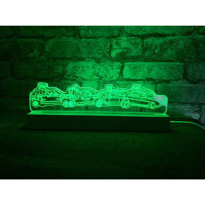 Jacking Train - Banger Night Light - Large Wooden Base - Night Light - Stock Car & Banger Toy Tracks