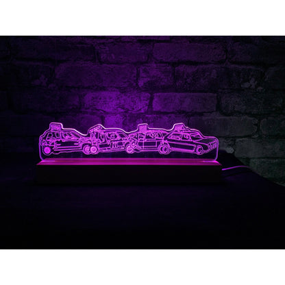 Jacking Train - Banger Night Light - Large Wooden Base - Night Light - Stock Car & Banger Toy Tracks