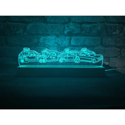 Jacking Train - Banger Night Light - Large Wooden Base - Night Light - Stock Car & Banger Toy Tracks