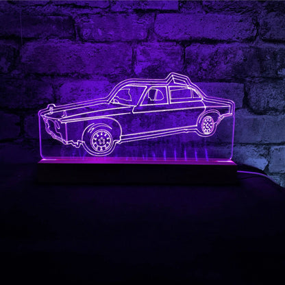 Jag - Banger Night Light - Large Wooden Base - Night Light - Stock Car & Banger Toy Tracks