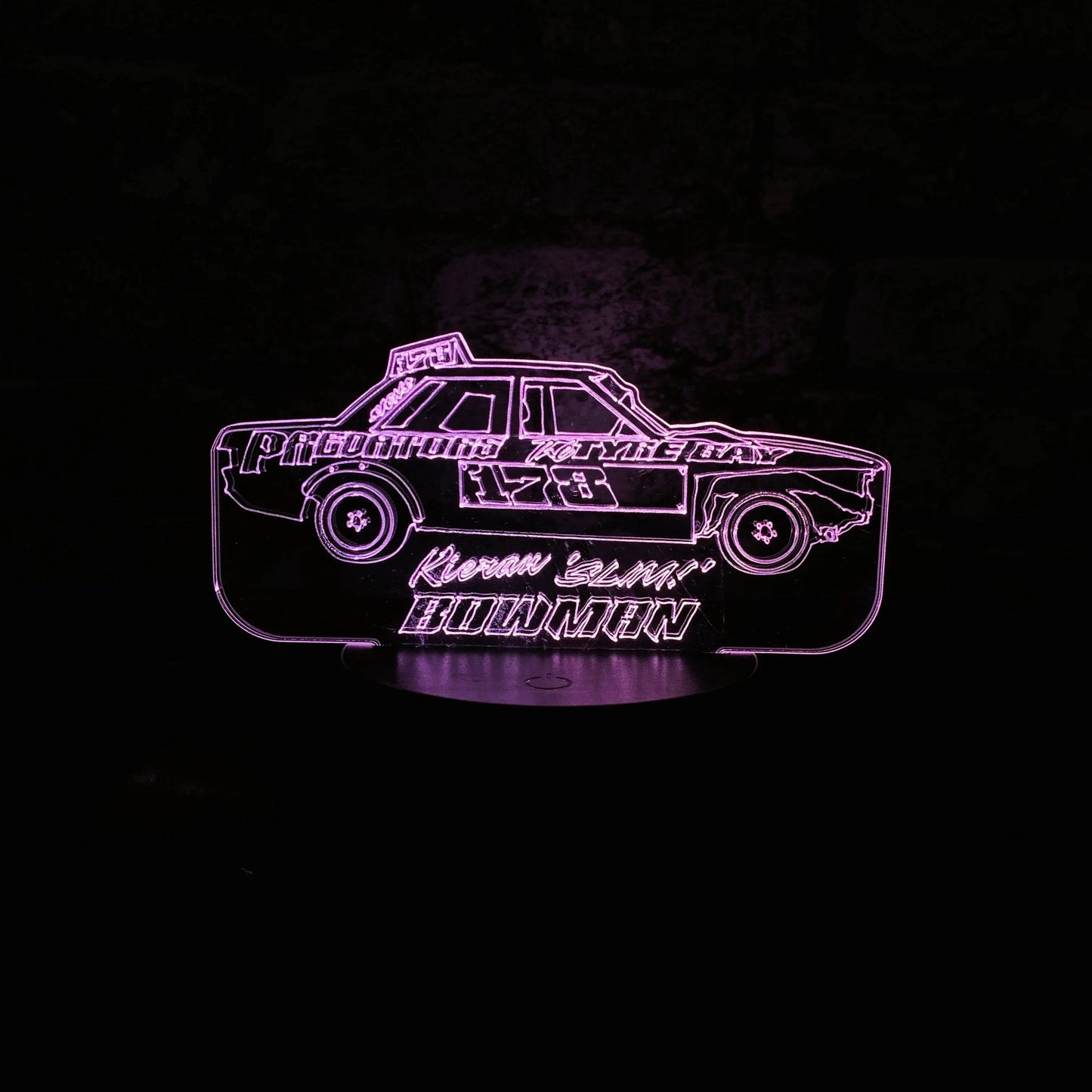 Kieran Bowman #178 Banger LED Night Light  Night Light Stock Car & Banger Toy Tracks