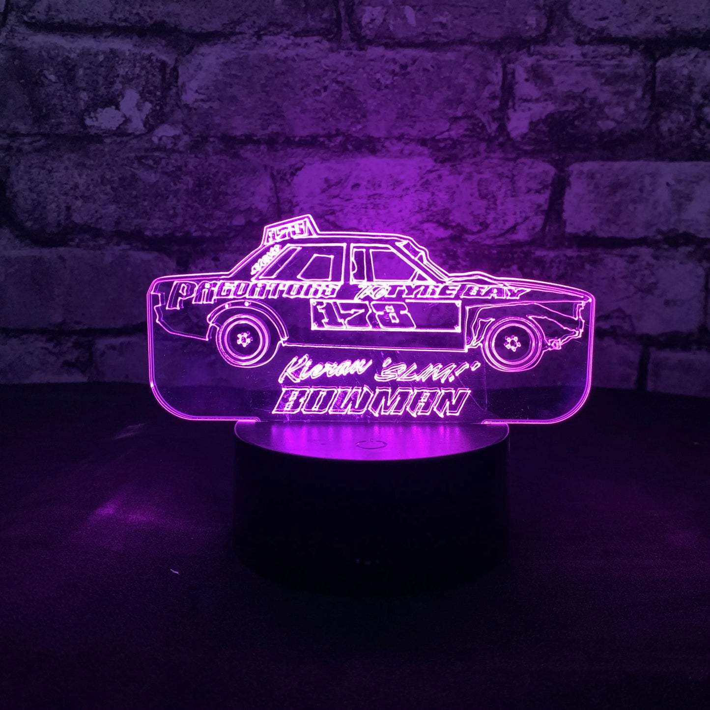 Kieran Bowman #178 Banger LED Night Light  Night Light Stock Car & Banger Toy Tracks