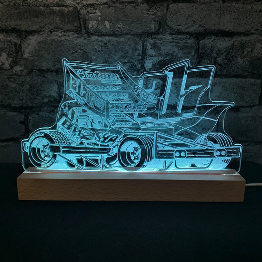 Lee Fairhurst 217 Brisca F1 Night Light - Large Wooden Base - Night Light - Stock Car & Banger Toy Tracks