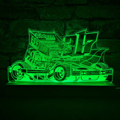 Lee Fairhurst 217 Brisca F1 Night Light - Large Wooden Base - Night Light - Stock Car & Banger Toy Tracks