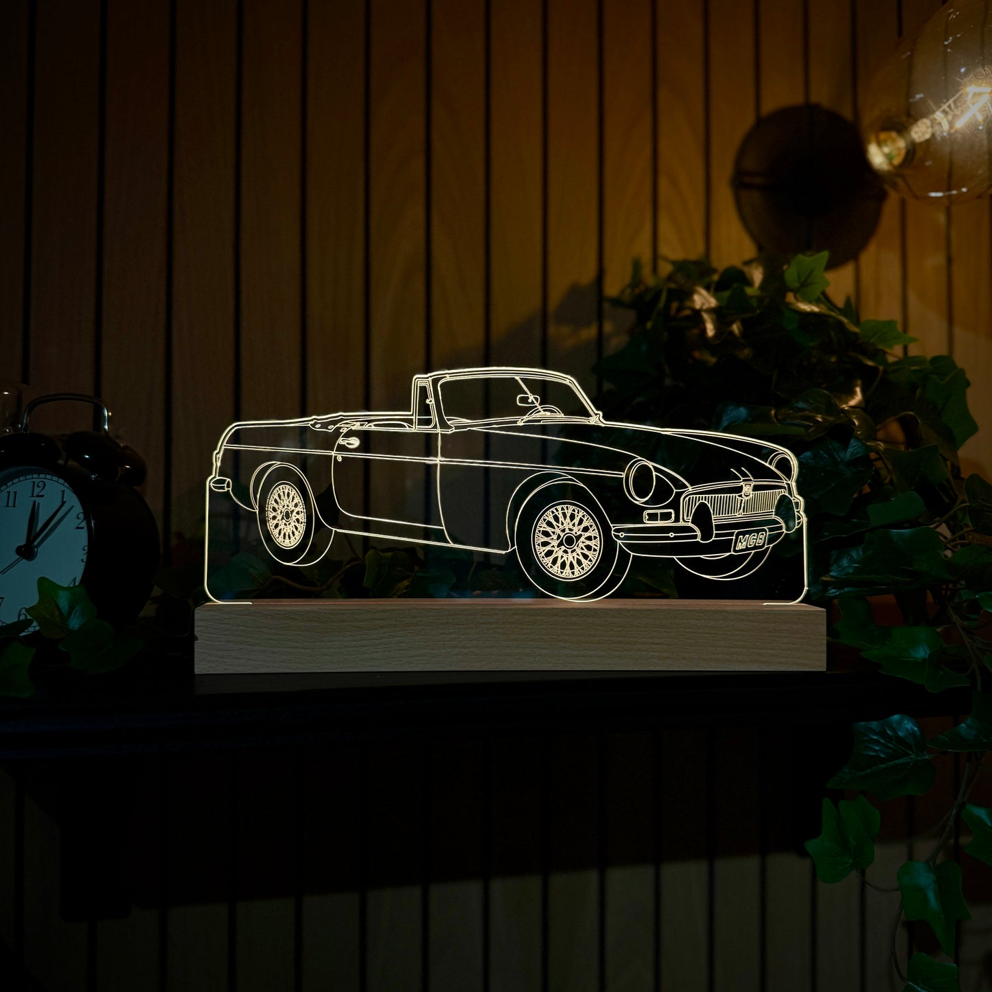 Personalised MGB Sports Car LED Lamp Night Light