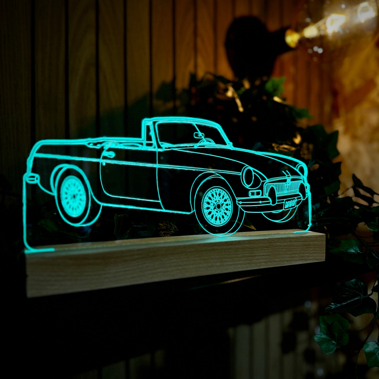 Personalised MGB Sports Car LED Lamp Night Light