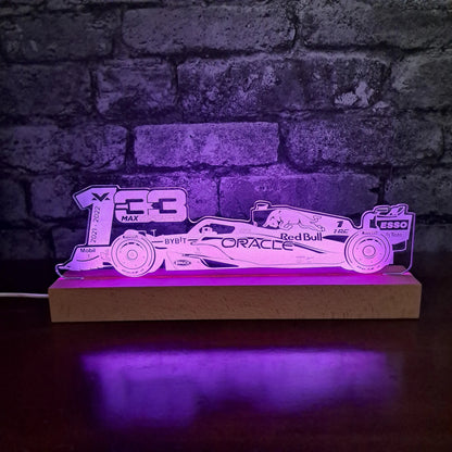 Max Verstappen #1 Red Bull LED Lamp Night Light  Night Light Stock Car & Banger Toy Tracks