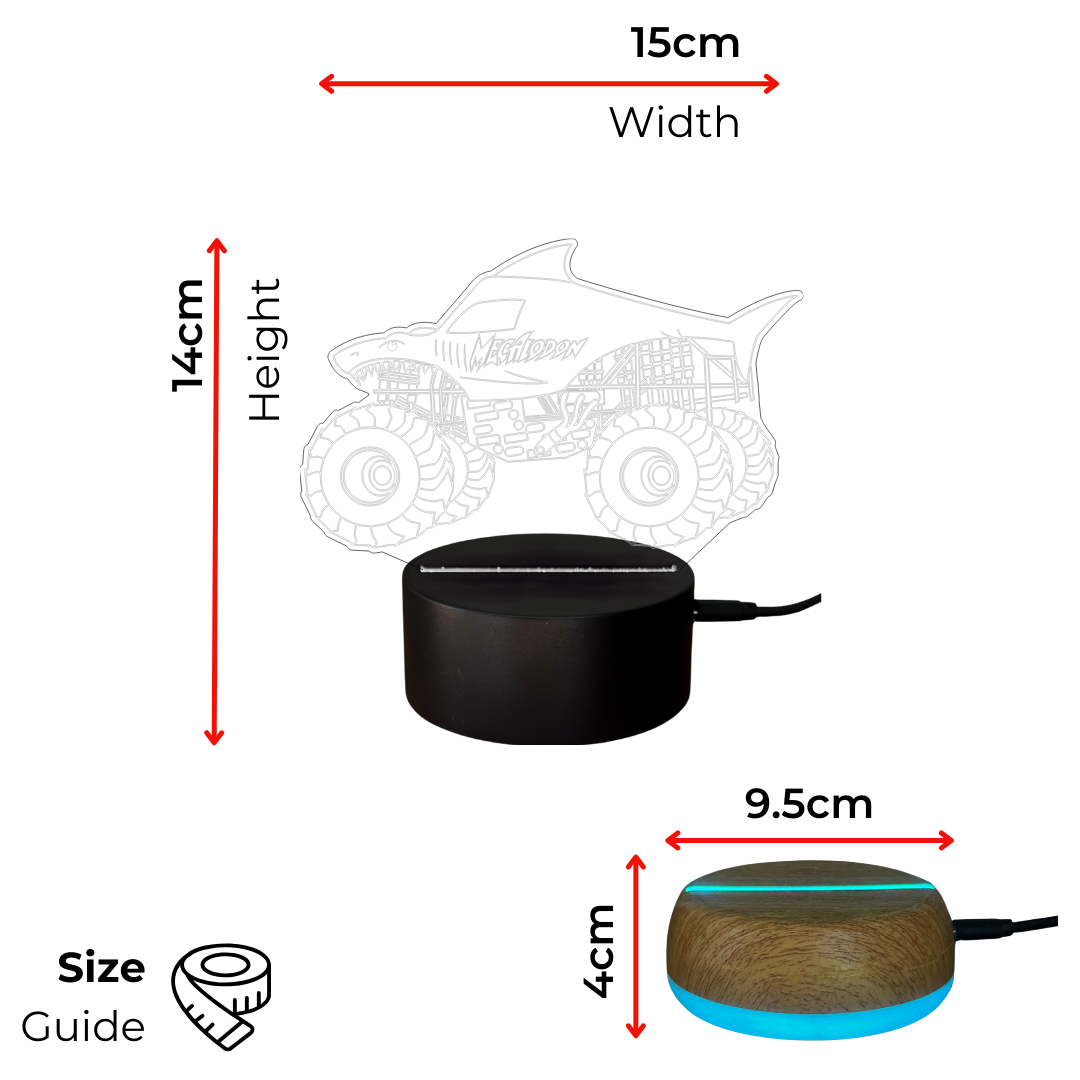 Megalodon Monster Truck LED Lamp Night Light