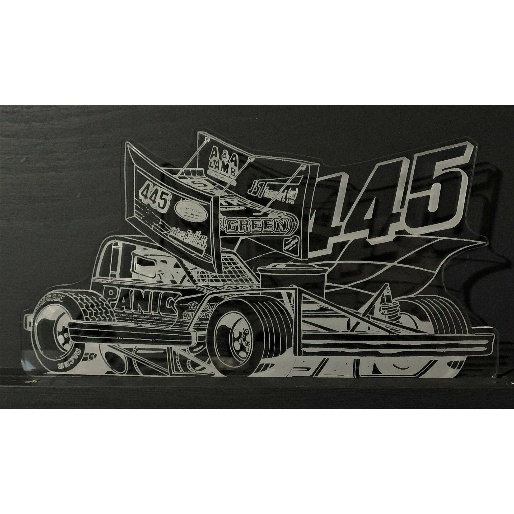 Nigel Green 445 Brisca F1 Night Light - Large Wooden Base - Night Light - Stock Car & Banger Toy Tracks