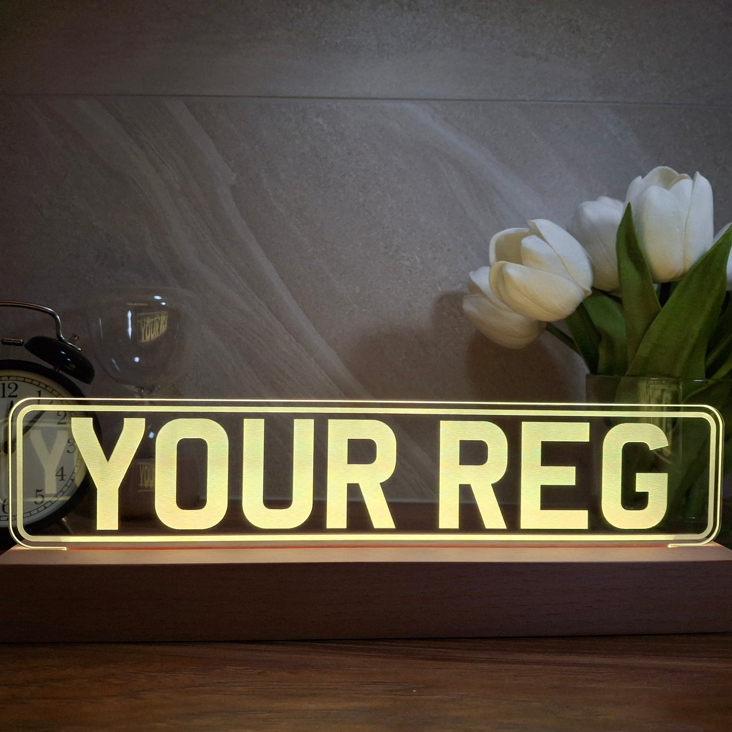 Custom Number Plate LED Night Light