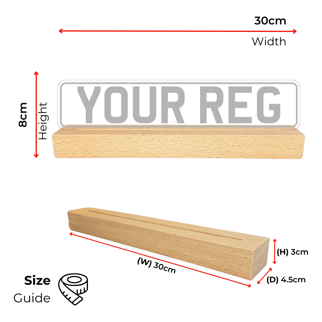 Custom Number Plate LED Night Light