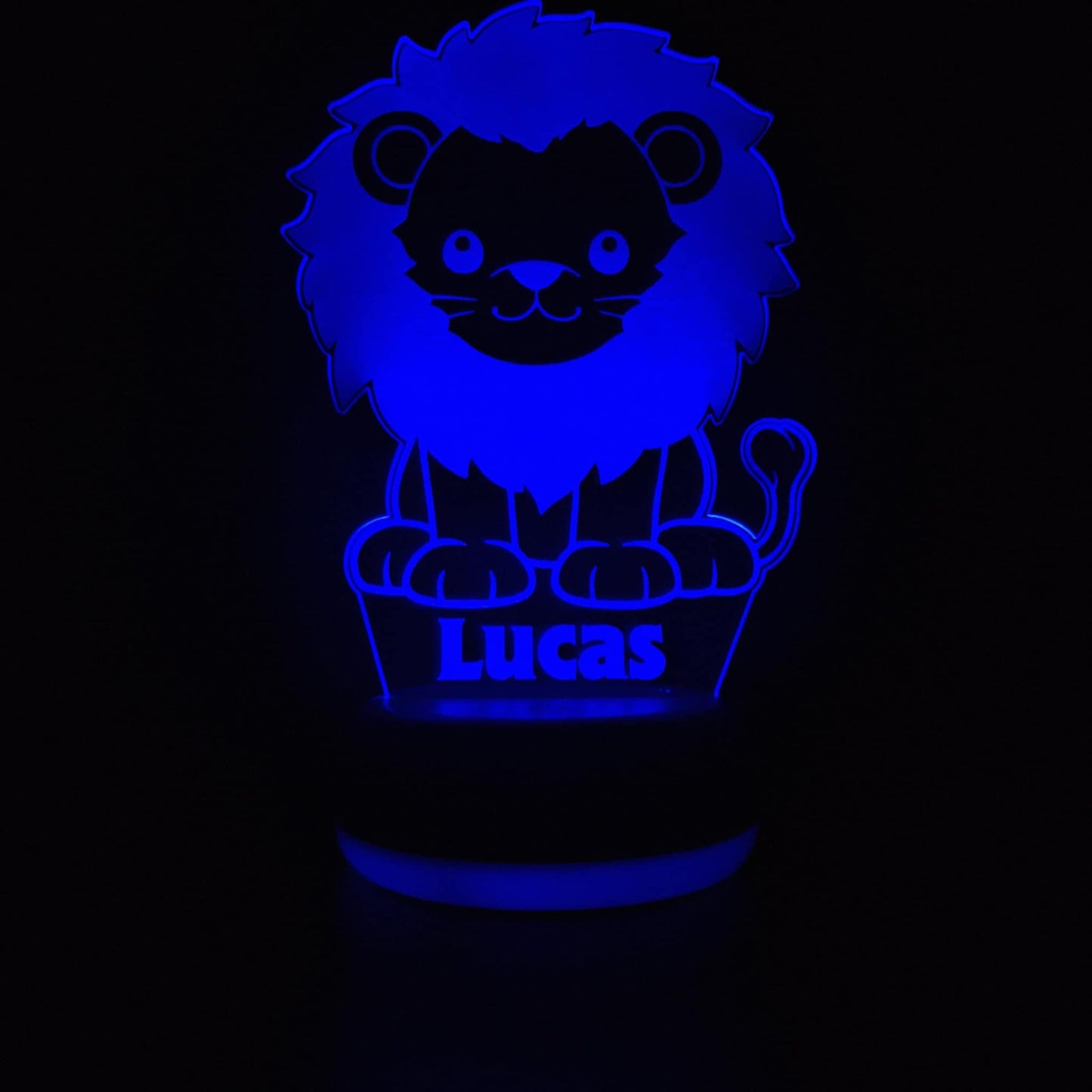 Lion LED night light displayed in a childâ€™s bedroom â€“ warm ambient glow for bedtime