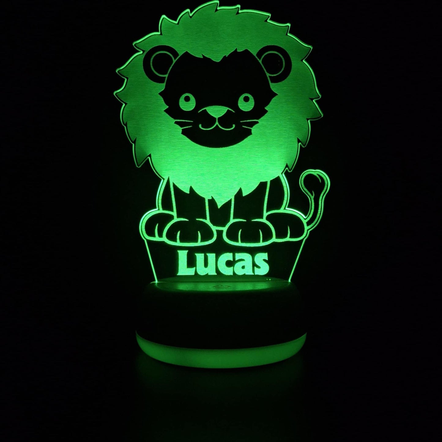 Personalised safari animal night light with lion design â€“ unique nursery accessory for boys or girls